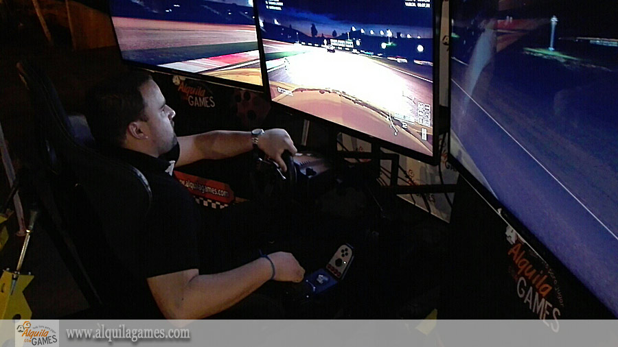 Simulador de Autos PRO 4D con movimiento en la Noche Nitro