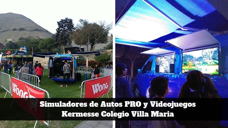Simuladores de Autos PRO y videojuegos en Kermesse colegio Villa Maria La Planicie